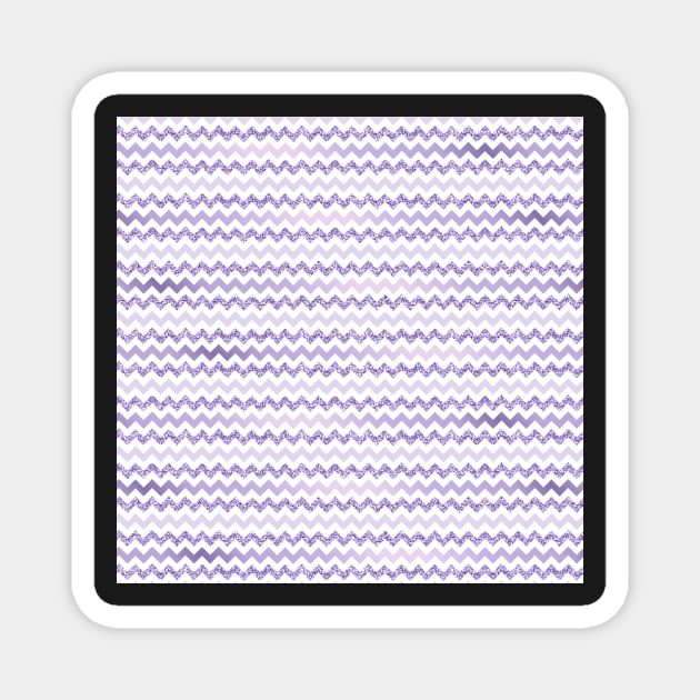 Chevron Purple Zigzag Magnet by SpiceTree