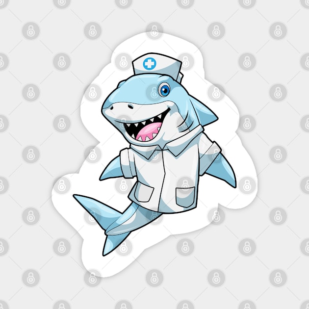 Shark as Nurse with Coat Magnet by Markus Schnabel