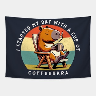 I STARTED MY DAY WITH A CUP OF COFFEEBARA Tapestry