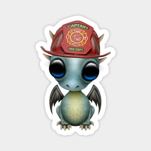 Cute Baby Dragon Firefighter Magnet