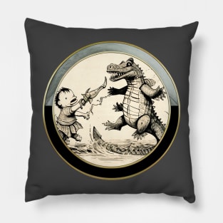 Crocodile Hunting Toddler Pillow