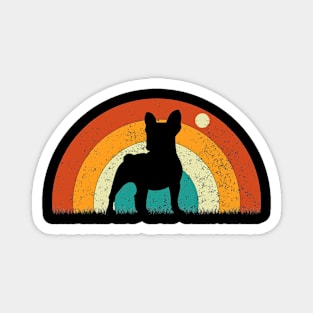 French Bulldog Lover Retro Vintage French Bulldog Silhouette Magnet