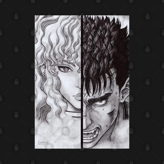 Griffith and Guts by Lunatyk