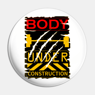 Body under construction patch design Pin