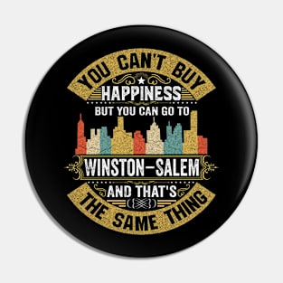 Winston-Salem City North Carolina State USA Flag Native American Pin