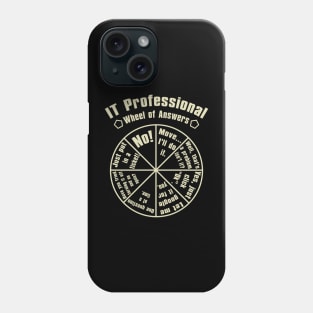 IT Professional Wheel Of Answers Coding Software Developer Phone Case