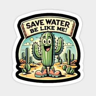 Save Water Cactus Magnet