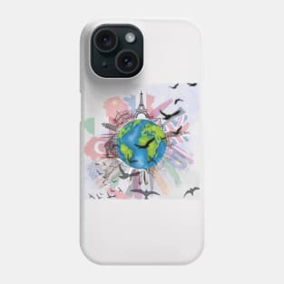 World's Iconic Landmarks Phone Case