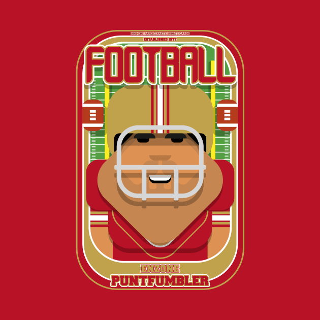 American Football Red and Gold - Enzone Puntfumbler - Seba version by Boxedspapercrafts