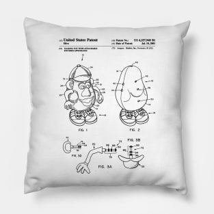 Mr.Potato Head Patent Black Pillow