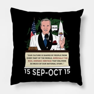 Joe Biden Hispanic Pride Pillow