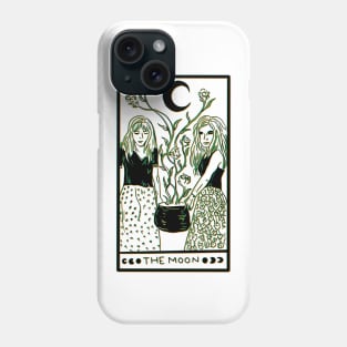 Midnight Margarita Moon - tarot card 3D effect black line Phone Case