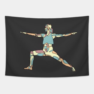 Yoga Warrior Woman Power Tapestry