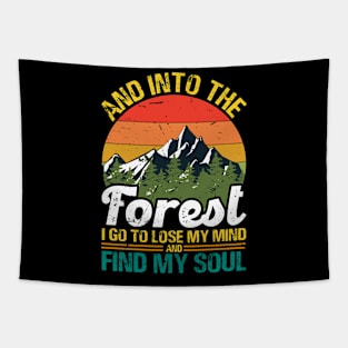 Find My Soul Inspirational Forest Hiking Nature Lover Tapestry