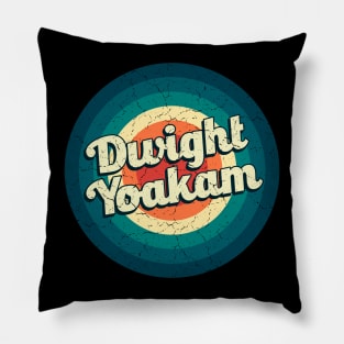 Graphic Dwight Name Retro Vintage Circle Pillow