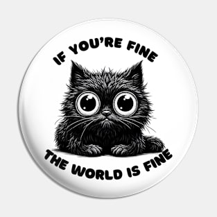 Adorable Whisker Charm: Cute Wide-Eyed Kitten Pin