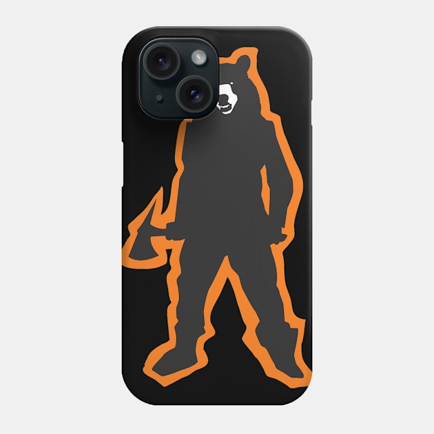 Bear Lover Gift Ideas-Camping lover Bear Paw Clothes Phone Case by MIRgallery