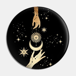 Sun, Moon & Stars • Tarot & Modern Witch Symbols Pin