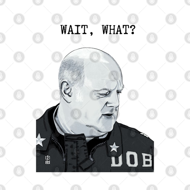 Dara O’Briain, Wait, What? Taskmaster. by Lucy Chambers Art 