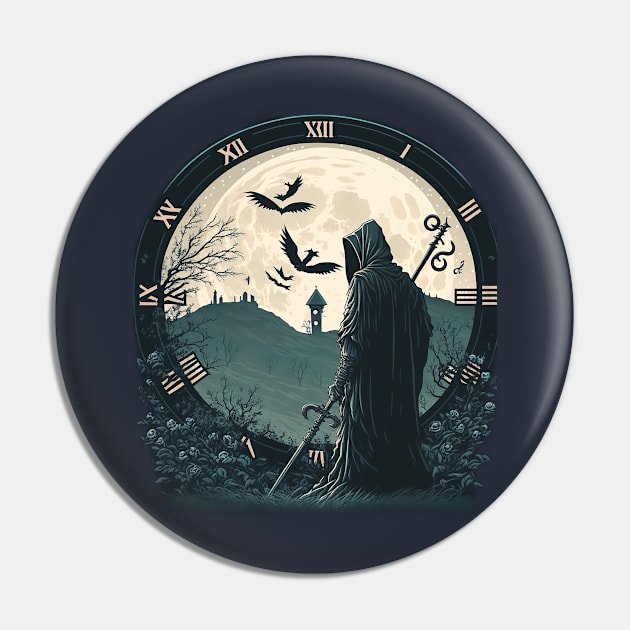 Grim Timekeeper Pin by Abili-Tees