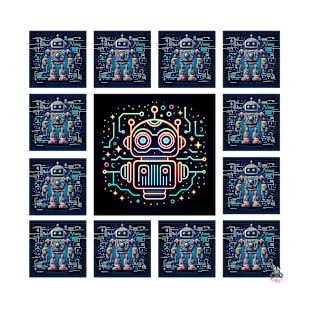 Pixelated Tech Bot Tee 1 T-Shirt