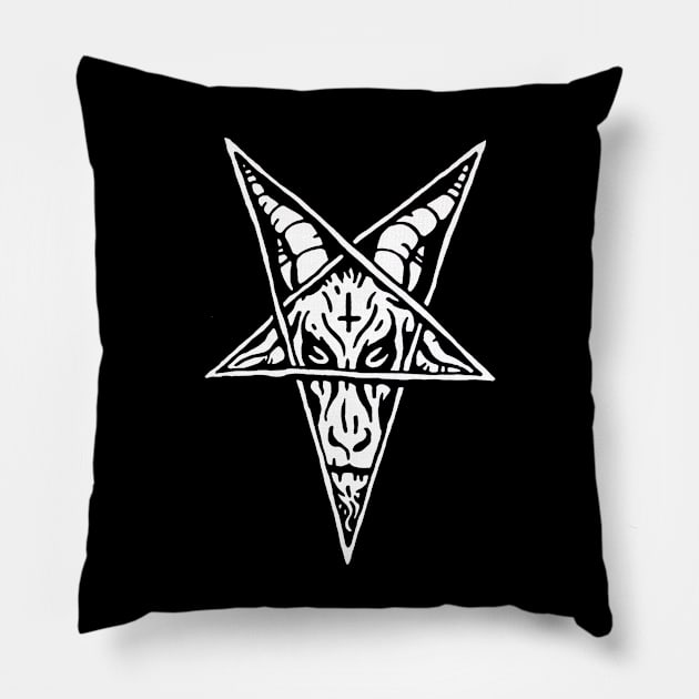 Satan Pentagram Pillow by nahuelfaidutti