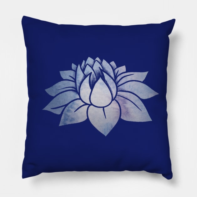 Lotus Blossom Art Pillow by bubbsnugg