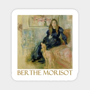 Young Girl with Greyhound by Berthe Morisot Magnet