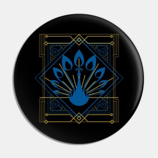 Art Deco Peacock - Vintage Aesthetic Pin