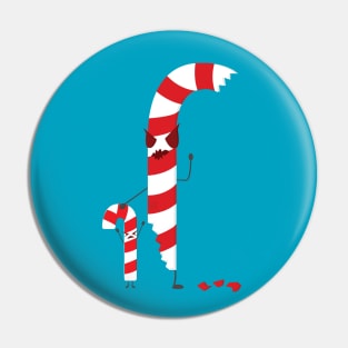 Candy Cane Monster Pin