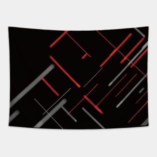 Geometric pattern scandinavian red gray Tapestry