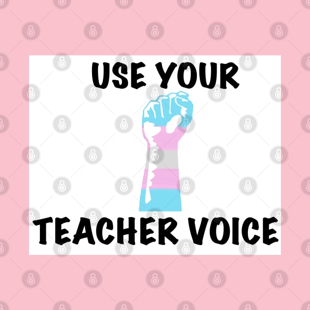 Teacher Voice-Protect Trans Youth by Hannah Carter Art