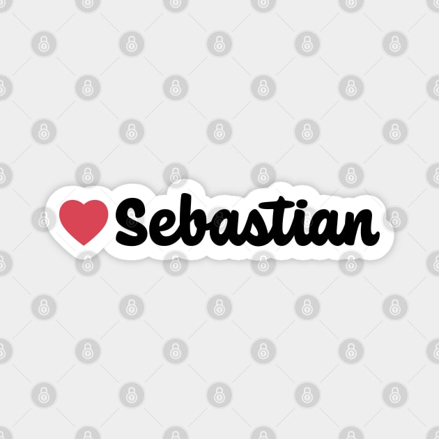 Sebastian Heart Script Magnet by modeoftravel