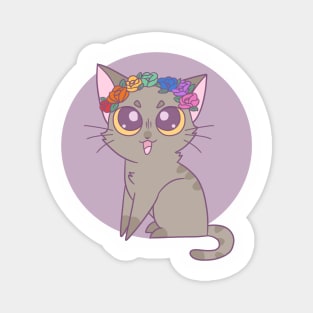 Subtle Gay Pride Cat Magnet