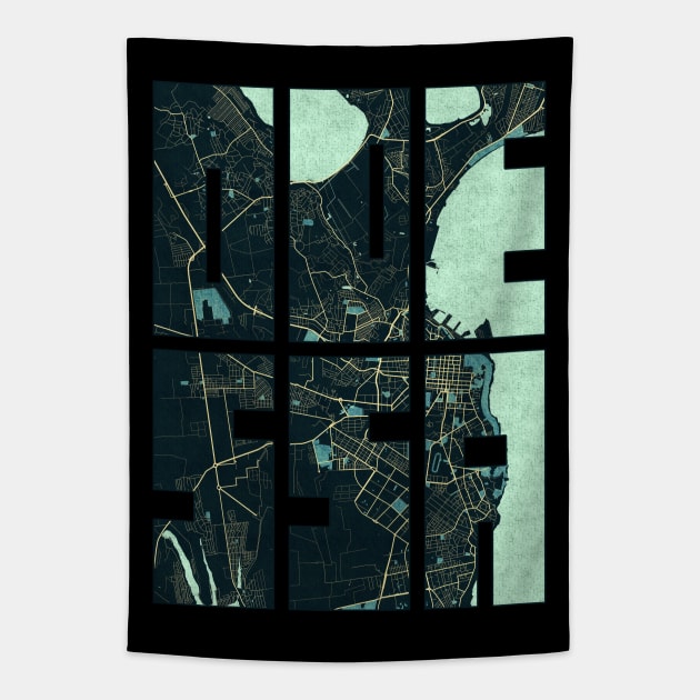 Odessa, Ukraine City Map Typography - Summer Tapestry by deMAP Studio