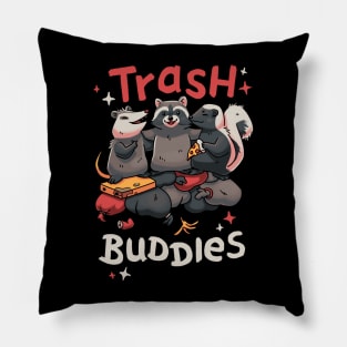 Trash buddies animal best friends Pillow