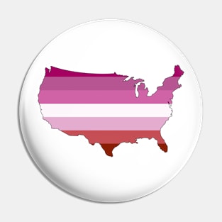 USA Lesbian Pride! Pin