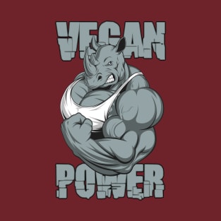 Vegan Power Rhino T-Shirt