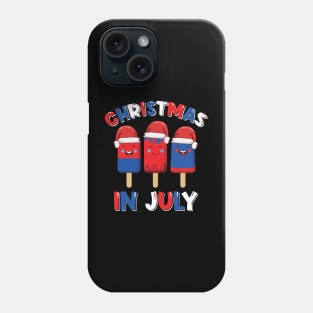 Christmas In July Ice Pops In Santa Hat Kids Toddler Cute Phone Case