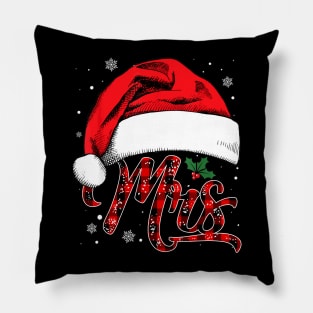 Mrs And Mr Santa Hat Christmas Couples Matching Pajamas Xmas Pillow