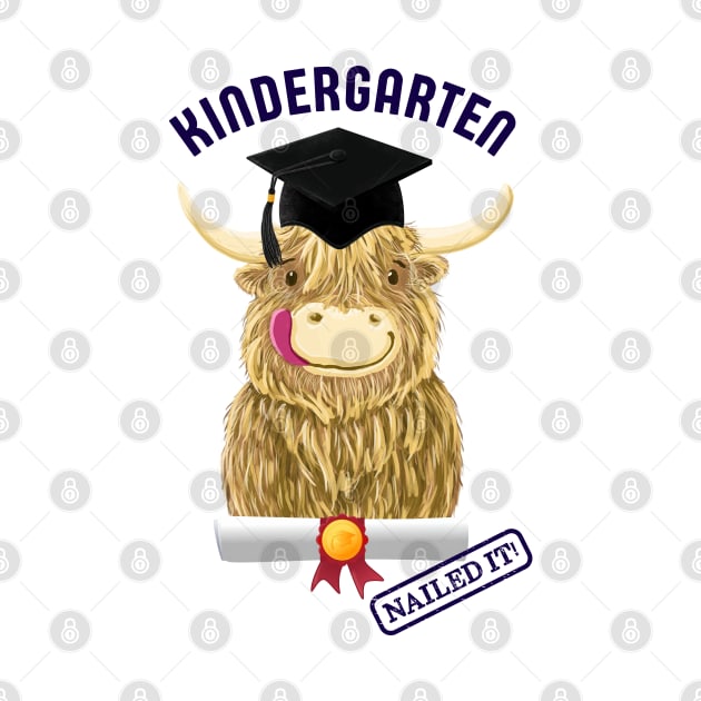 Scottish Highland Cow Kindergarten Nailed It! by brodyquixote