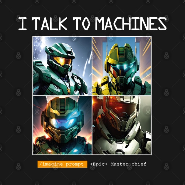 I TALK TO MACHINES - Master chief - Prompt - Artificial Intelligence v1 B by trino21