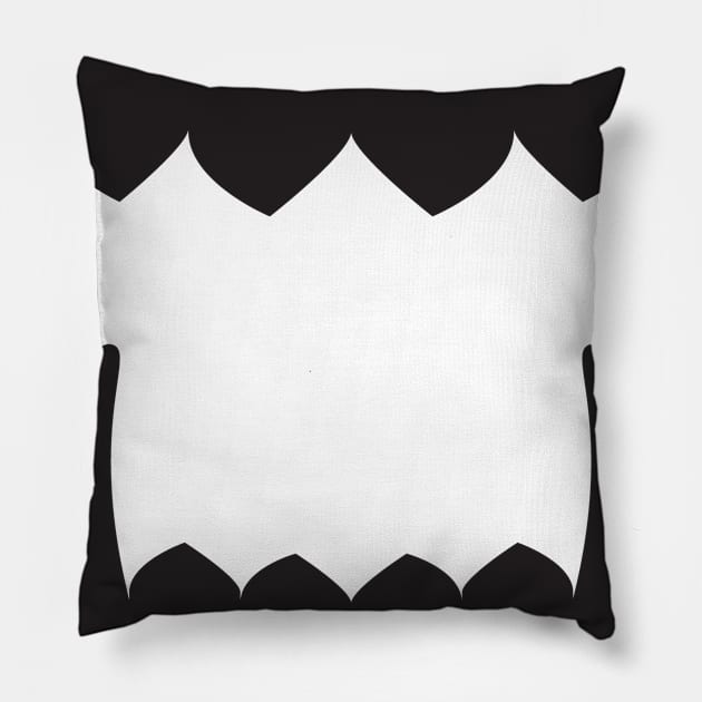 scary teeth face mask Pillow by PIIZ