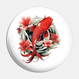 Koi Fish In A Pond Pin