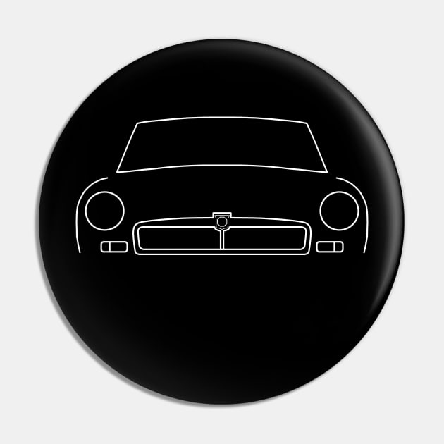 MGB classic car outline graphic (white) Pin by soitwouldseem