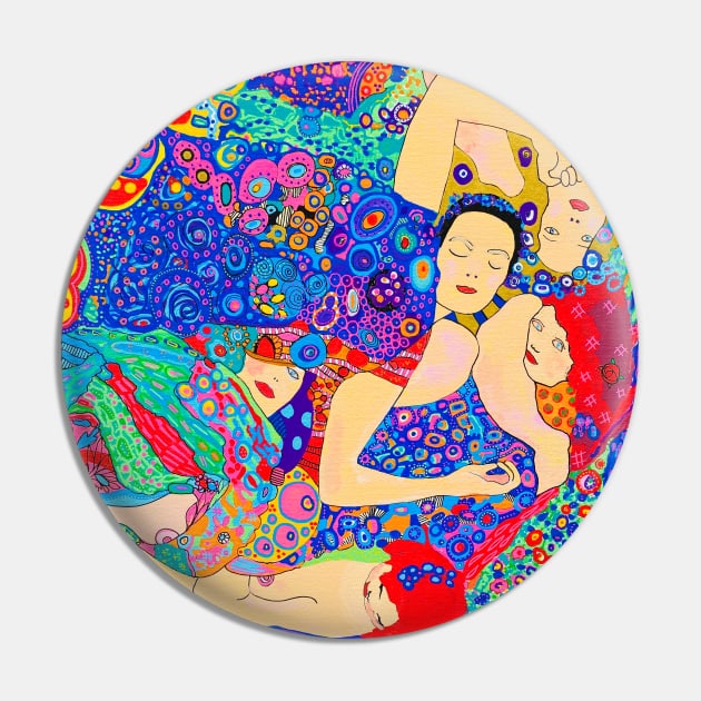 Neo Pop Art version of Gustav Klimt's Maidens Pin by Ideacircus