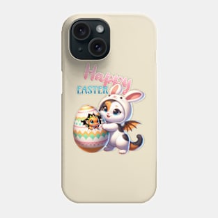 Happy Easter bunny cat with dragon baby Phone Case