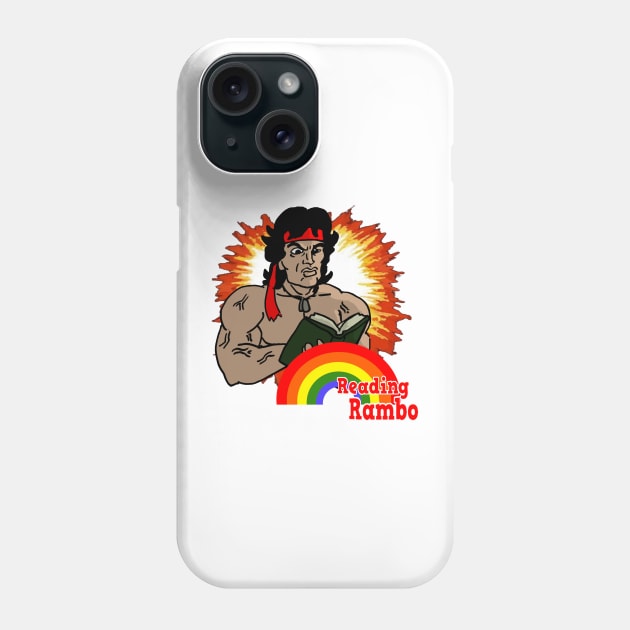 reading rambo (vers 2) Phone Case by Undeadredneck