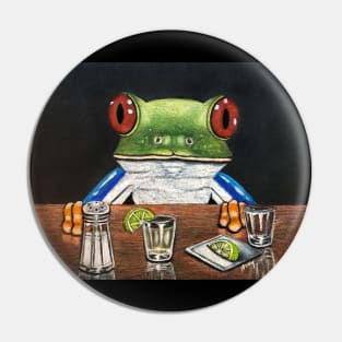 "Tequila Frog" - Frogs After Five collection Pin