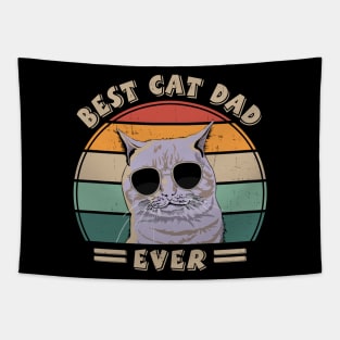 Best Cat Dad Ever Tapestry